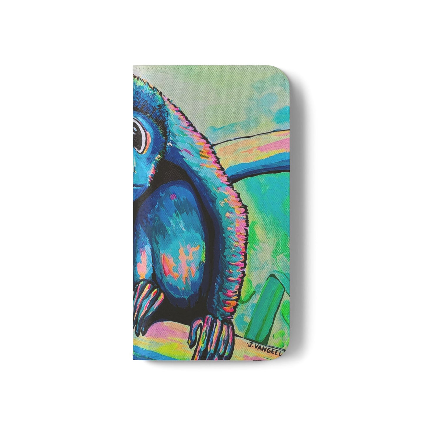 Cyclops Monkey Flip Phone Case – Wallet Cover with Card Slots