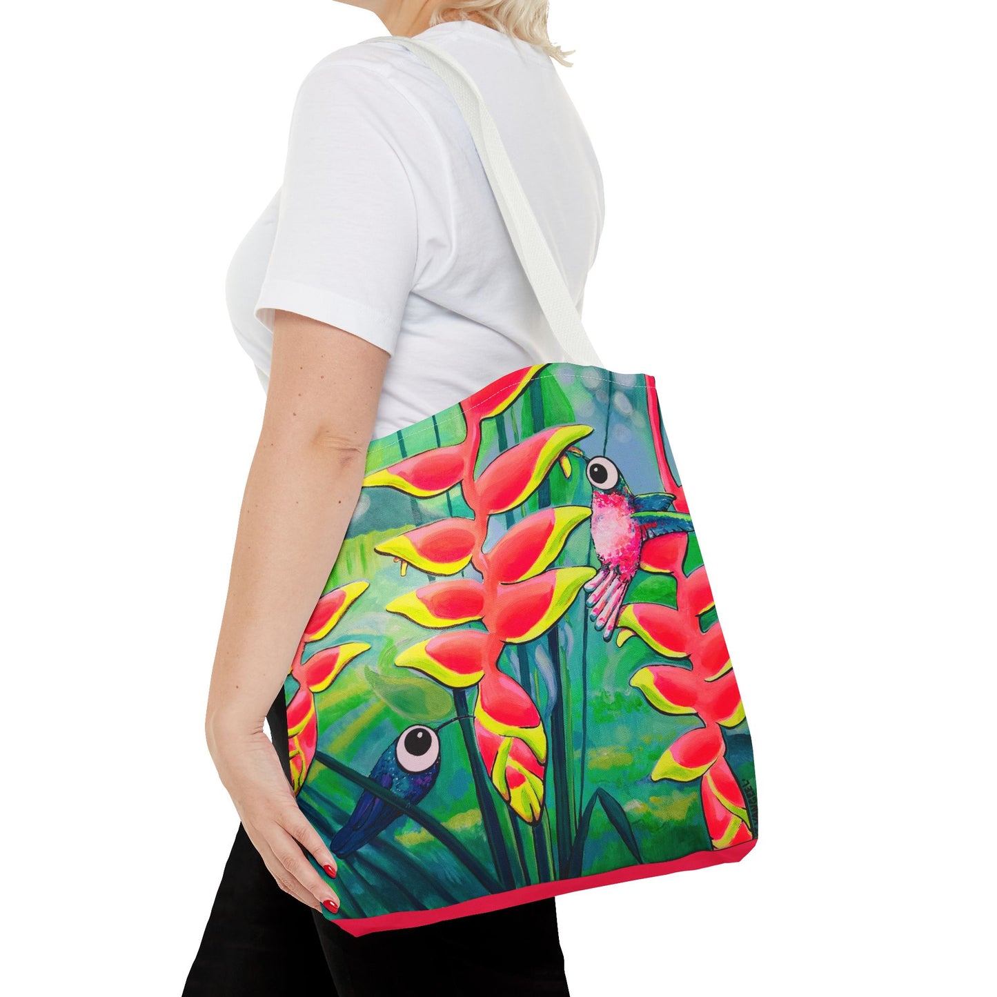 Premium Cyclops Hummingbirds Tote Bag, Original Artist Design, Reusable Shopping Tote,  Eco-Friendly