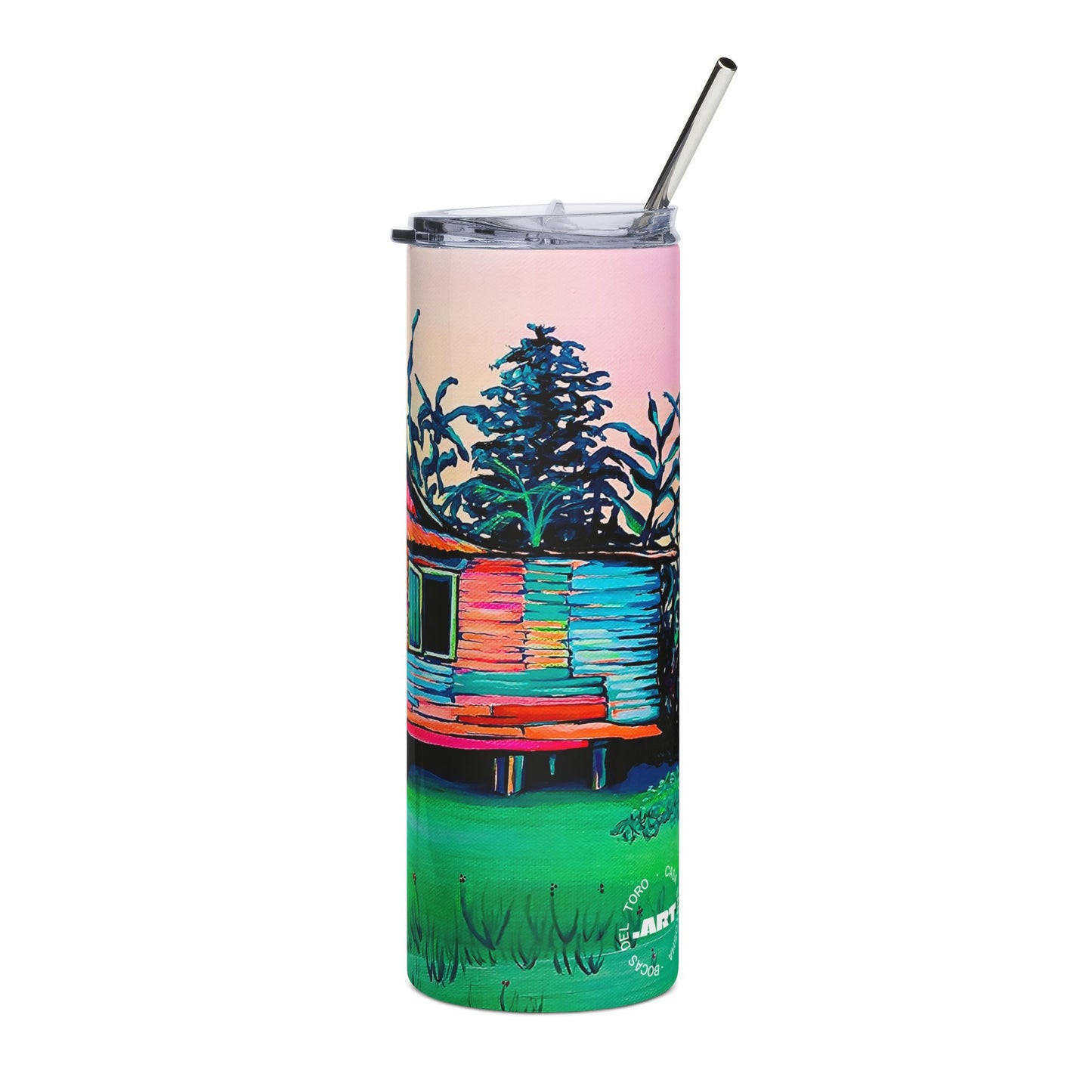 Luis Russell House Bocas Stainless Steel Tumbler, 20oz | Fun Travel Mug, Eco-Friendly