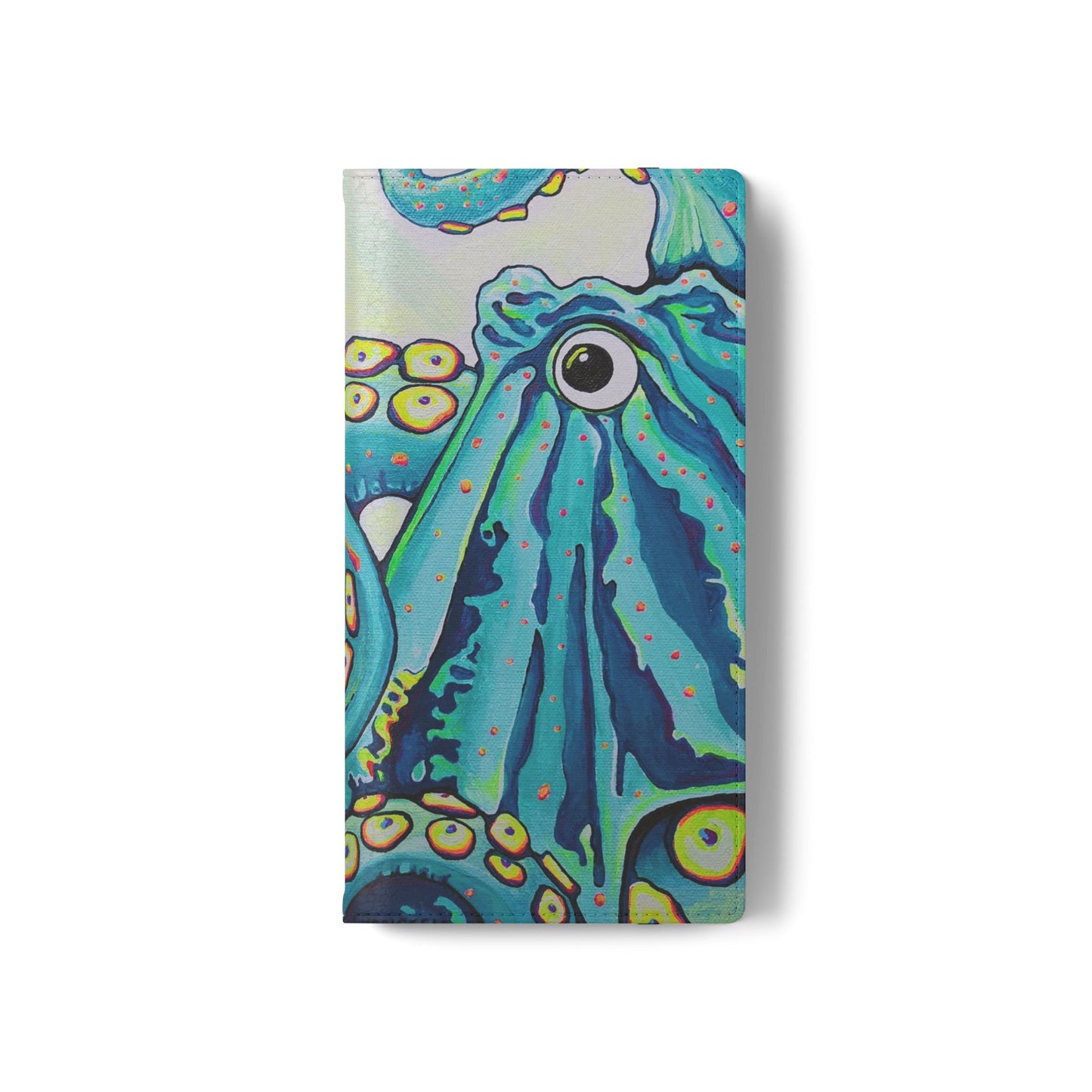 Cyclops Octopus Flip Phone Case – Wallet Cover with Card Slots