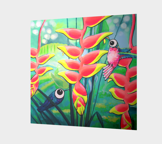 Cyclops Hummingbirds Aluminum Wall Art
