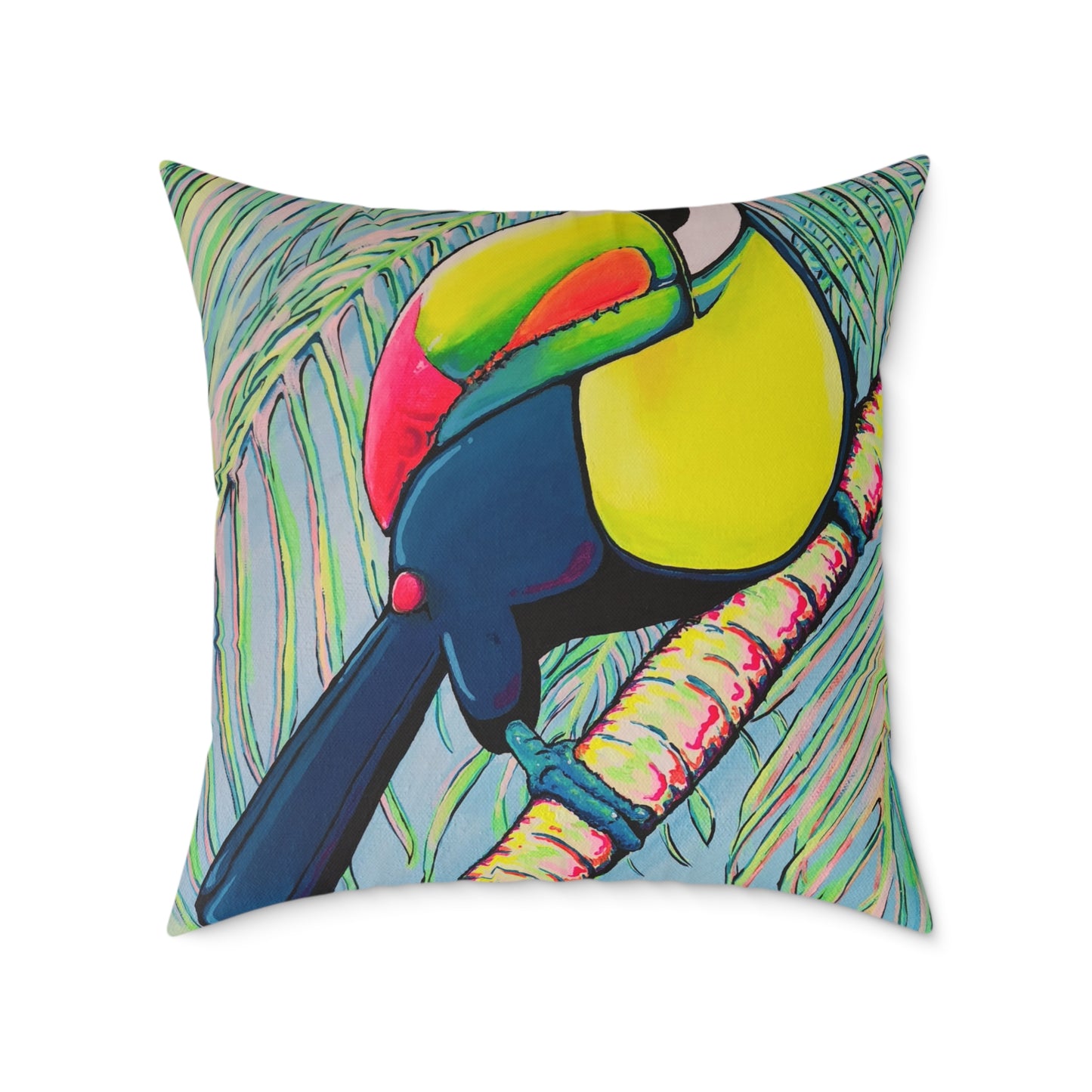 Cyclops Toucan Art Canvas Decorative Pillow