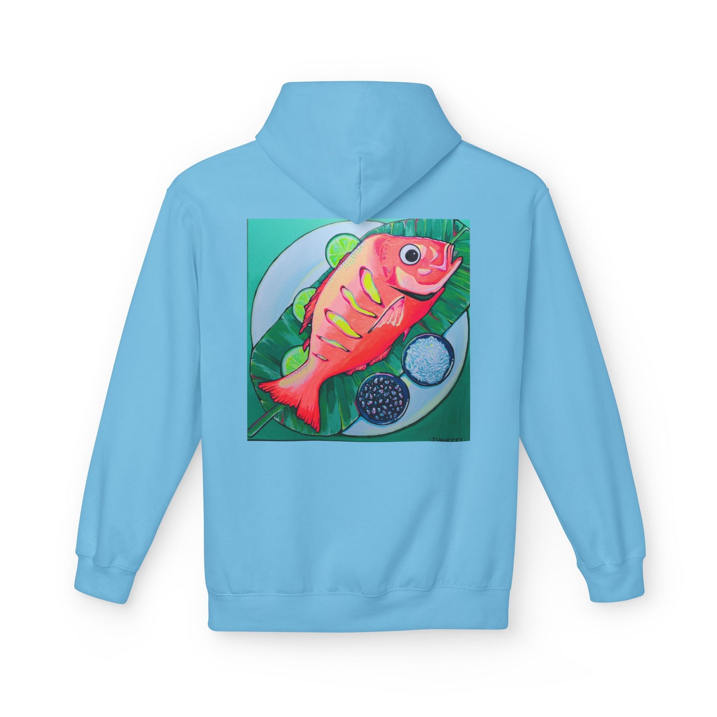 Unisex Neon Fried Fish Soft Hoodie