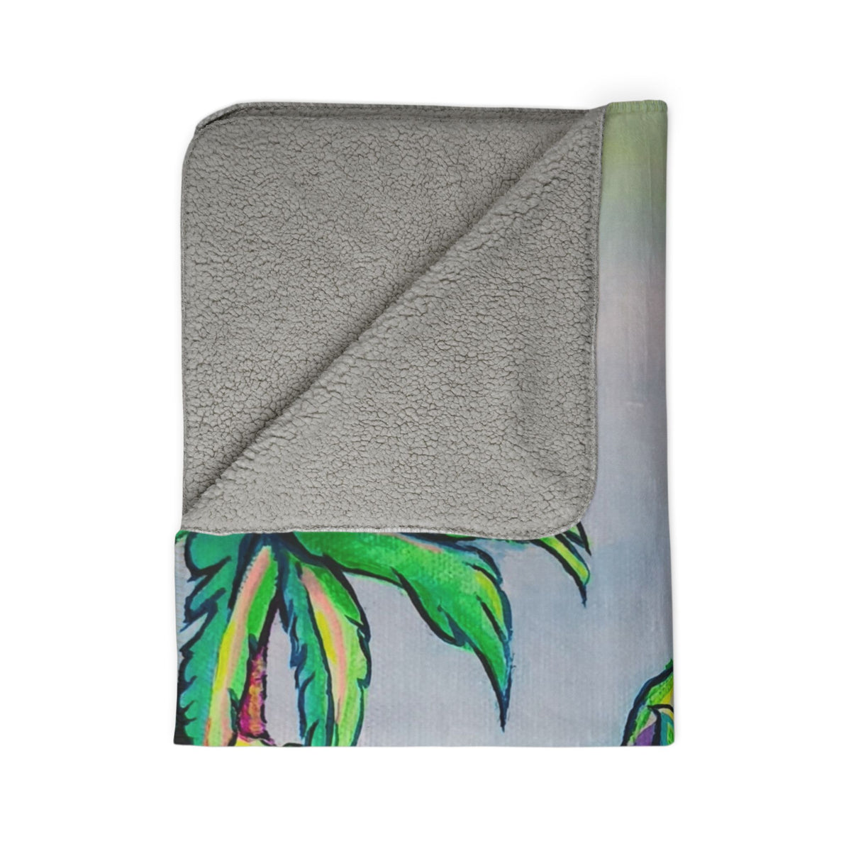 Cyclops Flamingo Family Fleece Sherpa Blanket