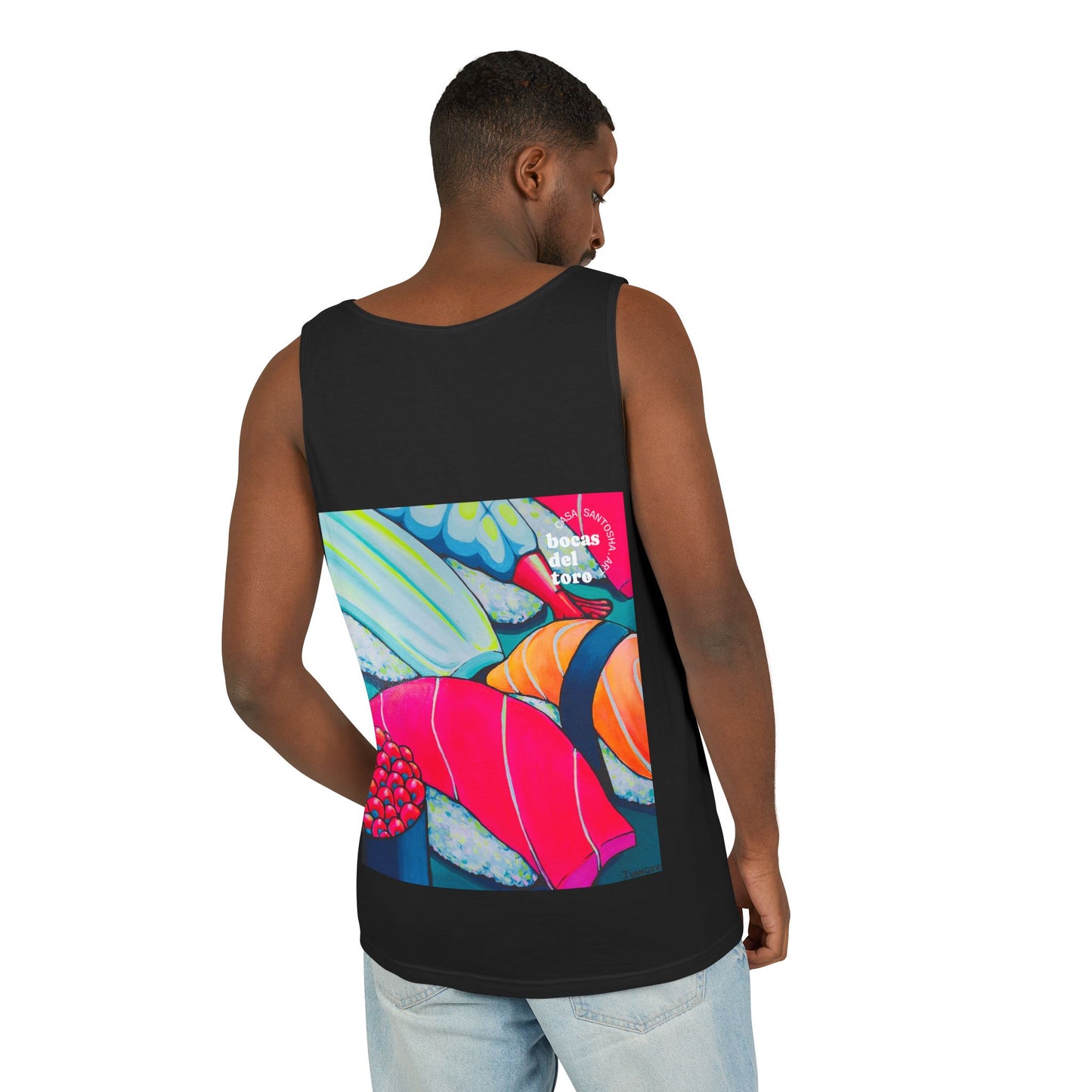 Unisex Neon Sushi Tank Top - Perfect for Summer Vibes