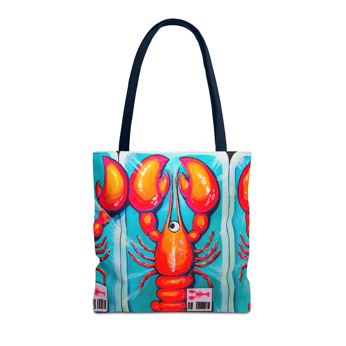 Premium Neon Lobster Tote Bag, Original Artist Design, Reusable Shopping Tote,  Eco-Friendly