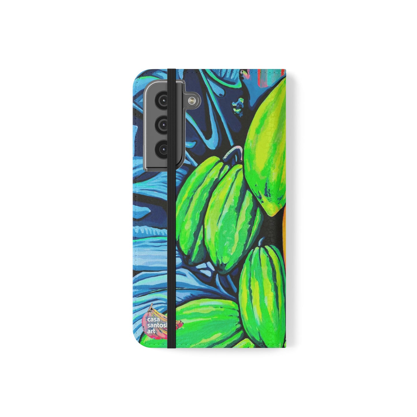 Neon Cacao Flip Phone Case – Wallet Cover with Card Slots