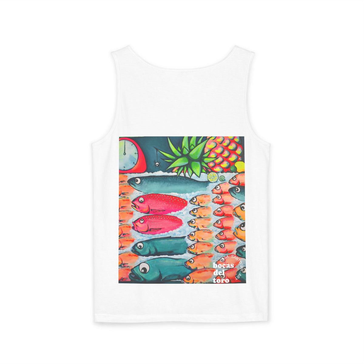 Unisex Neon Cabo Fish Market Tank Top