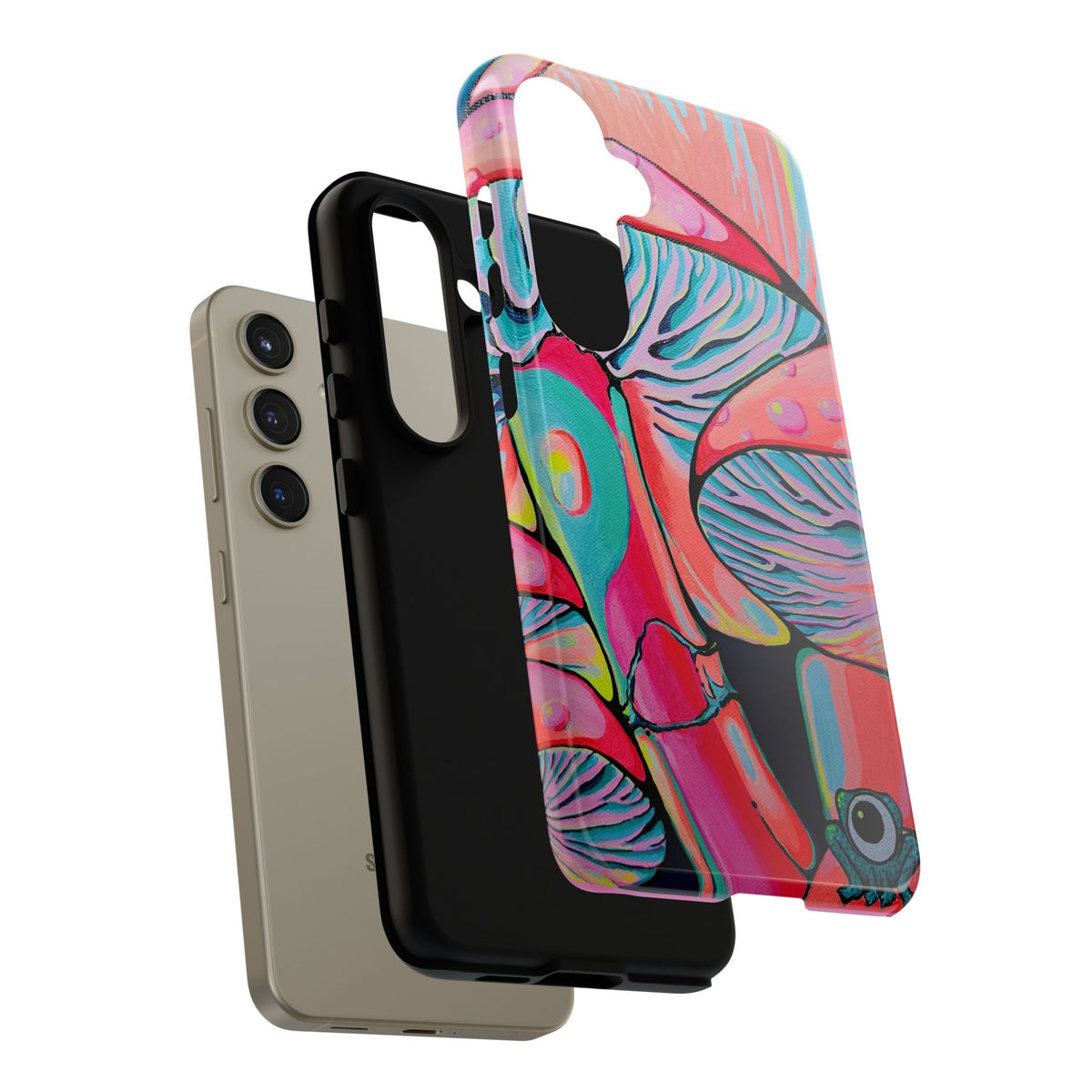Coque de téléphone résistante Trippy Mushrooms