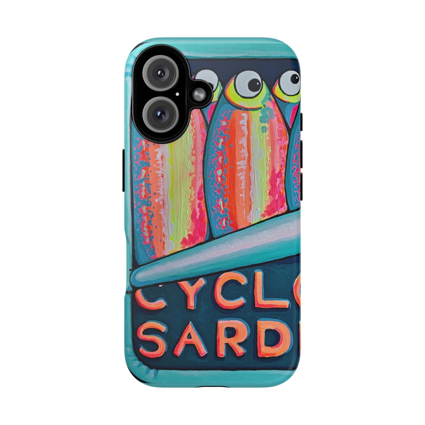 Neon Sardines Tough Phone Case