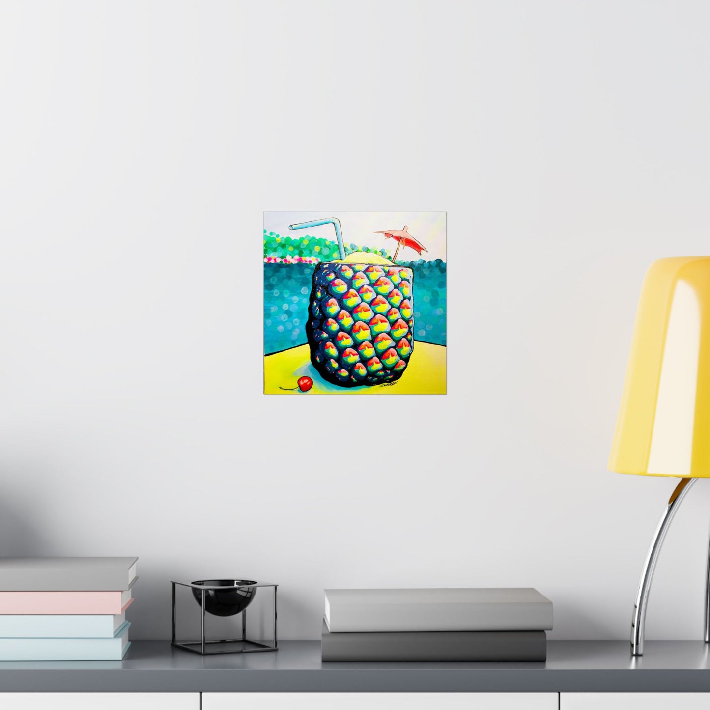 Neon Piña Colada Giclée Art Poster