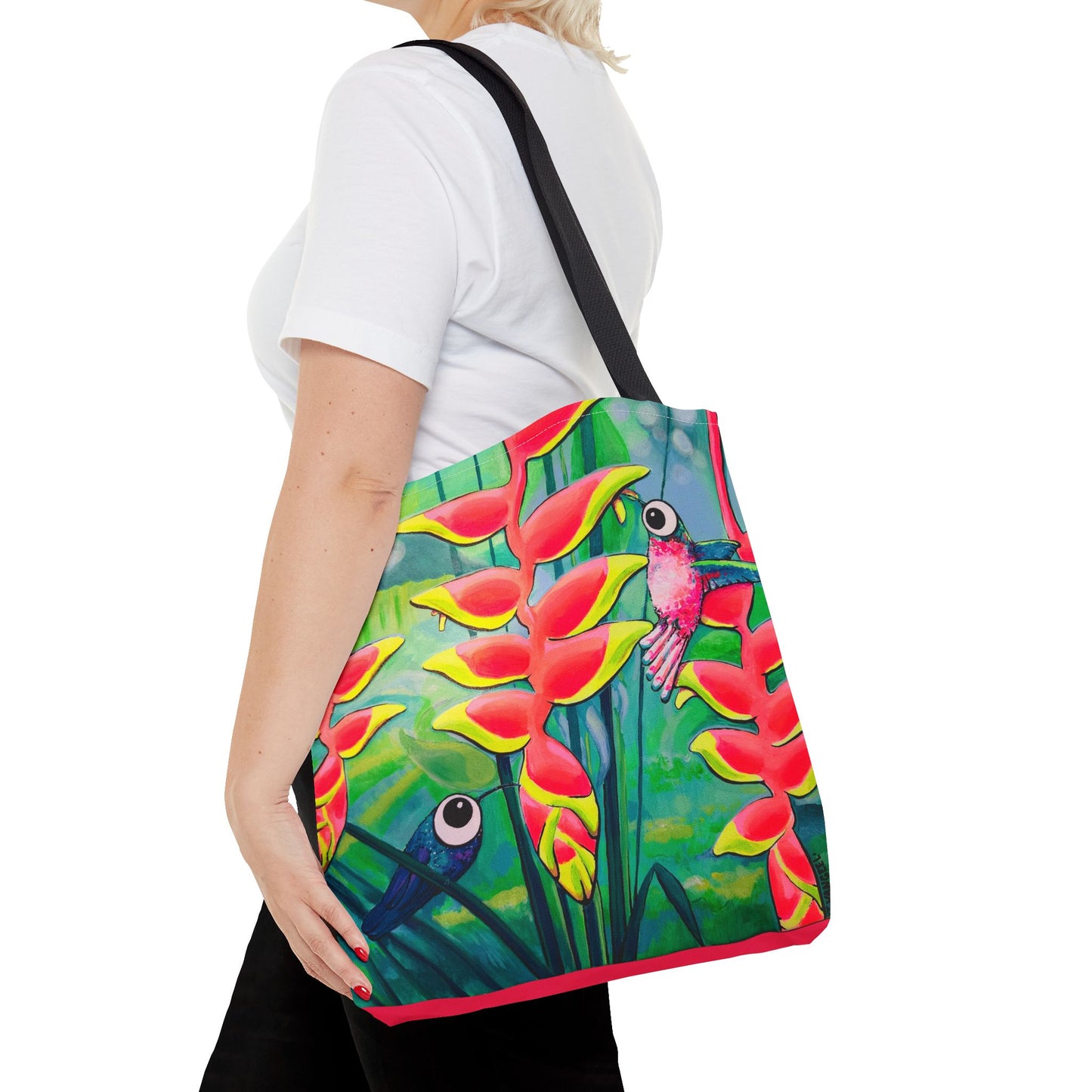 Premium Cyclops Hummingbirds Tote Bag, Original Artist Design, Reusable Shopping Tote,  Eco-Friendly