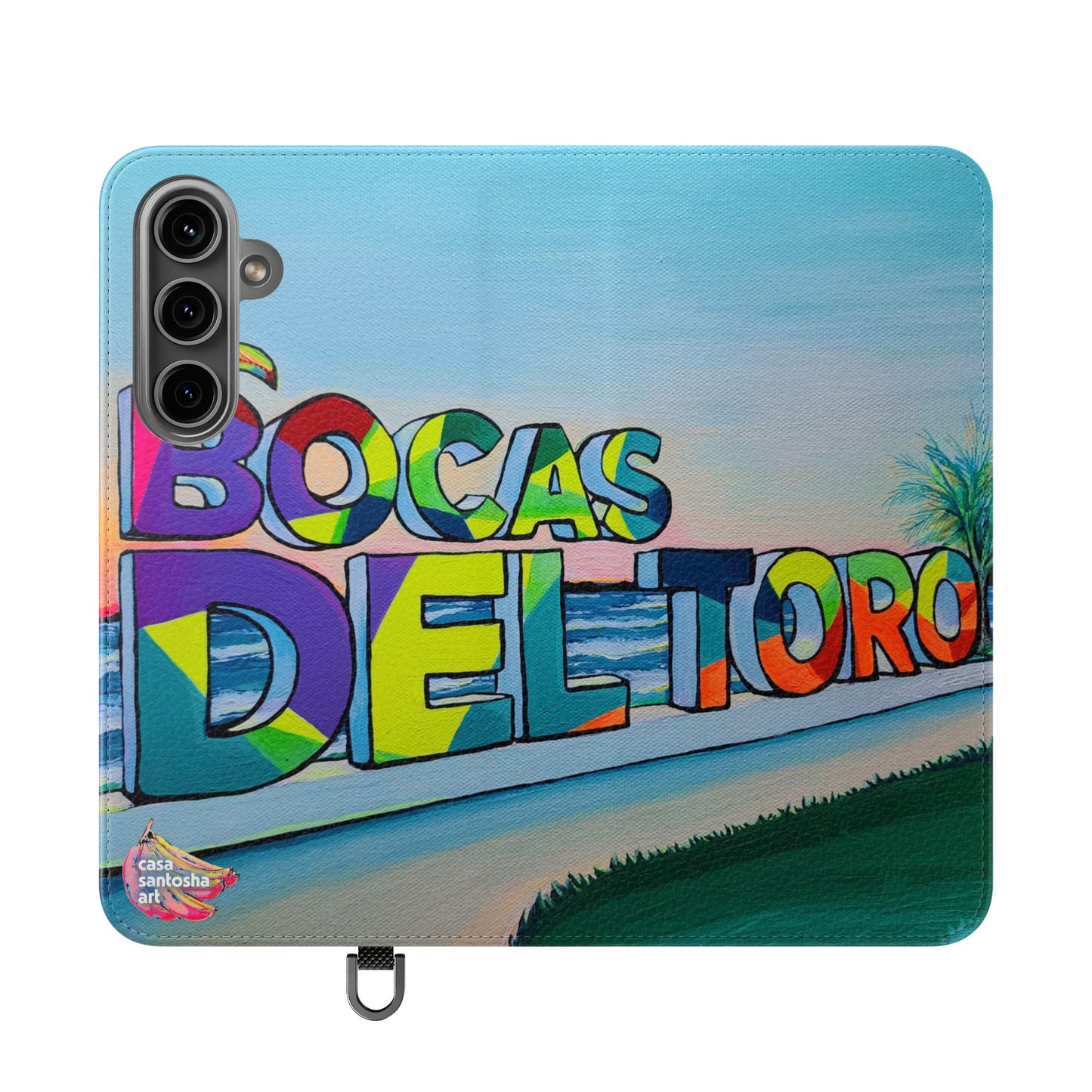 Bocas Del Toro Sign Flip Phone Case – Wallet Cover with Card Slots
