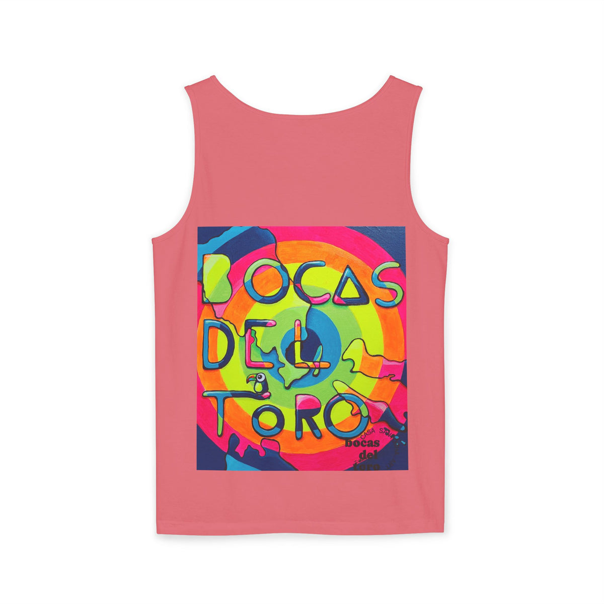 Unisex Bocas Del Toro Islands Tank Top - neon pop art by Casa Santosha Art