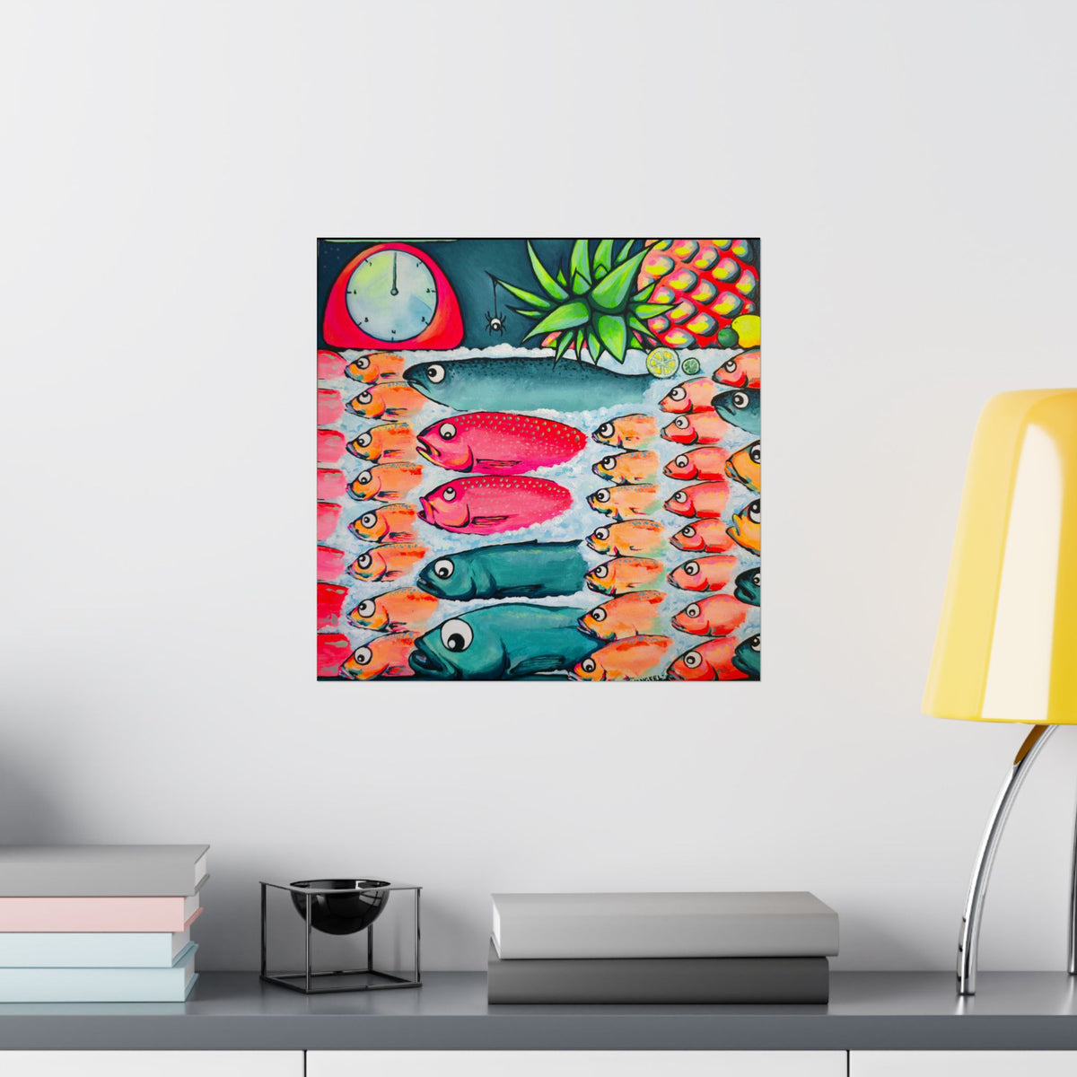 Neon Cabo Fish Market Giclée Art Poster