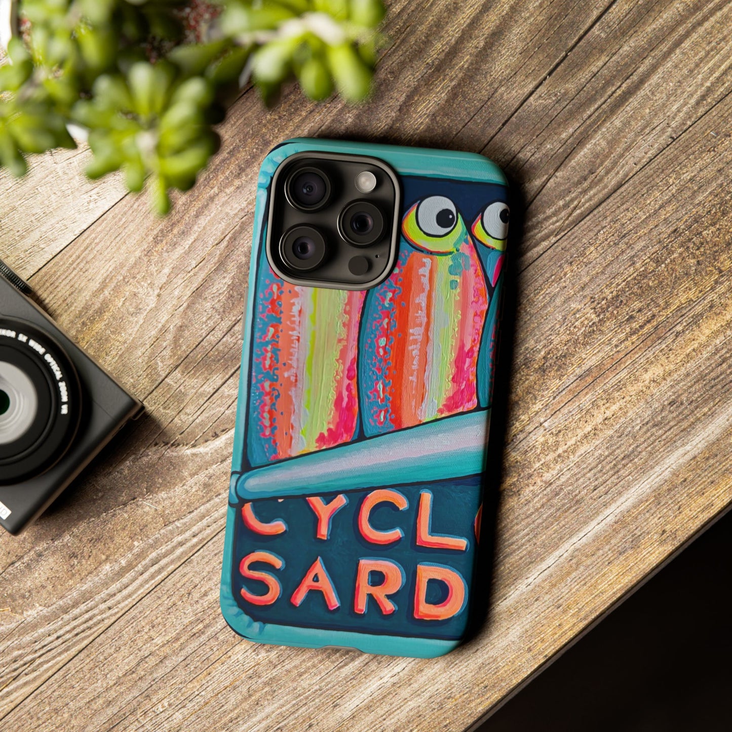 Neon Sardines Tough Phone Case