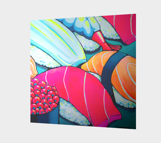 Neon Sushi Aluminum Wall Art