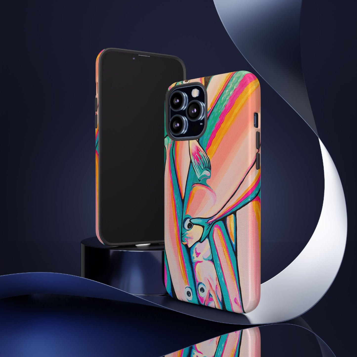 Neon Fish Tough Phone Case