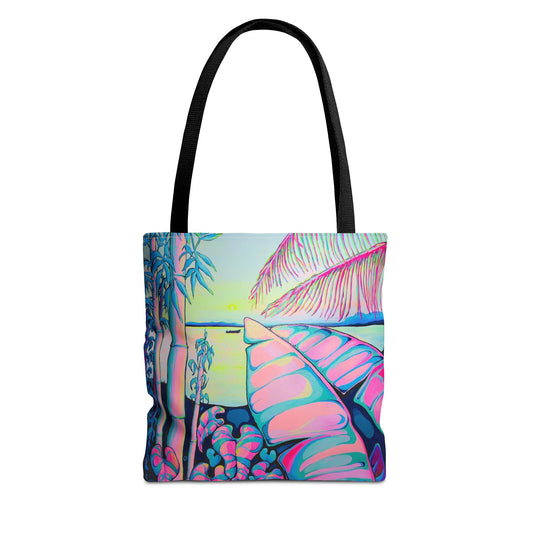 Premium Serenity Bocas Tote Bag, Original Artist Design, Reusable Shopping Tote, Eco-Friendly