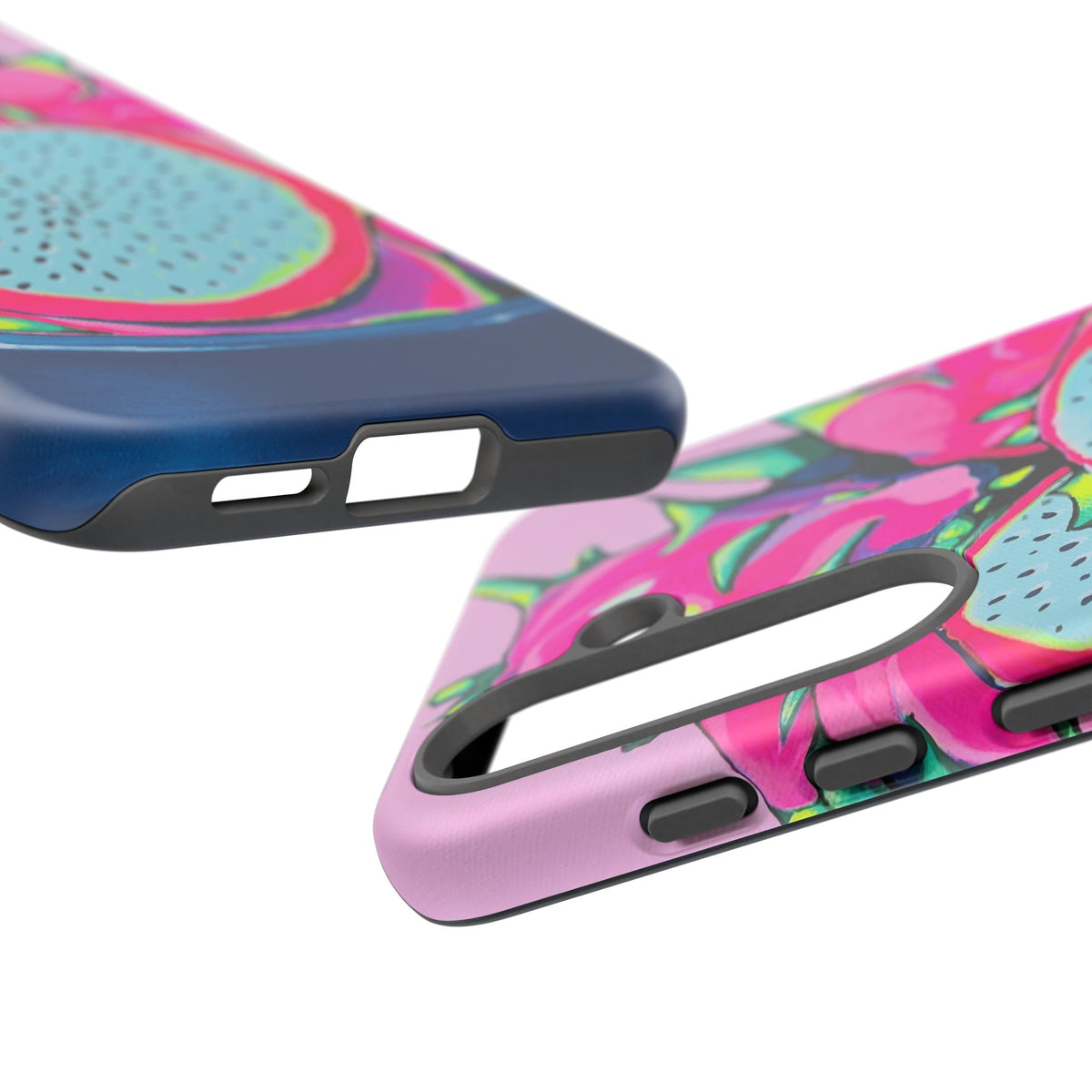 Coque de téléphone résistante Pitaya Rose Néon