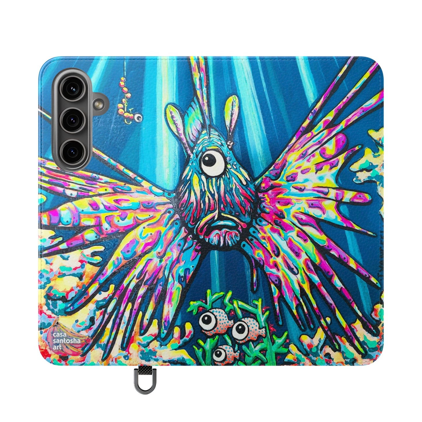 Cyclops Lionfish Flip Phone Case – Wallet Cover with Card Slots