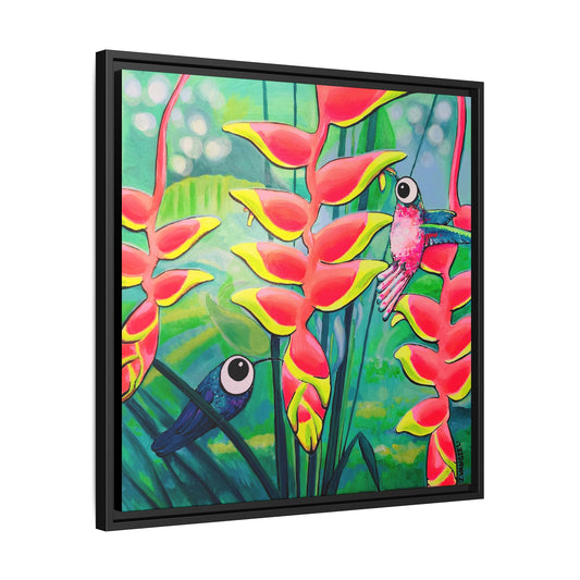 Framed Cyclops Hummingbirds Canvas Print