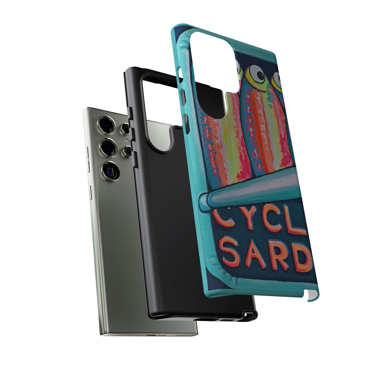 Neon Sardines Tough Phone Case