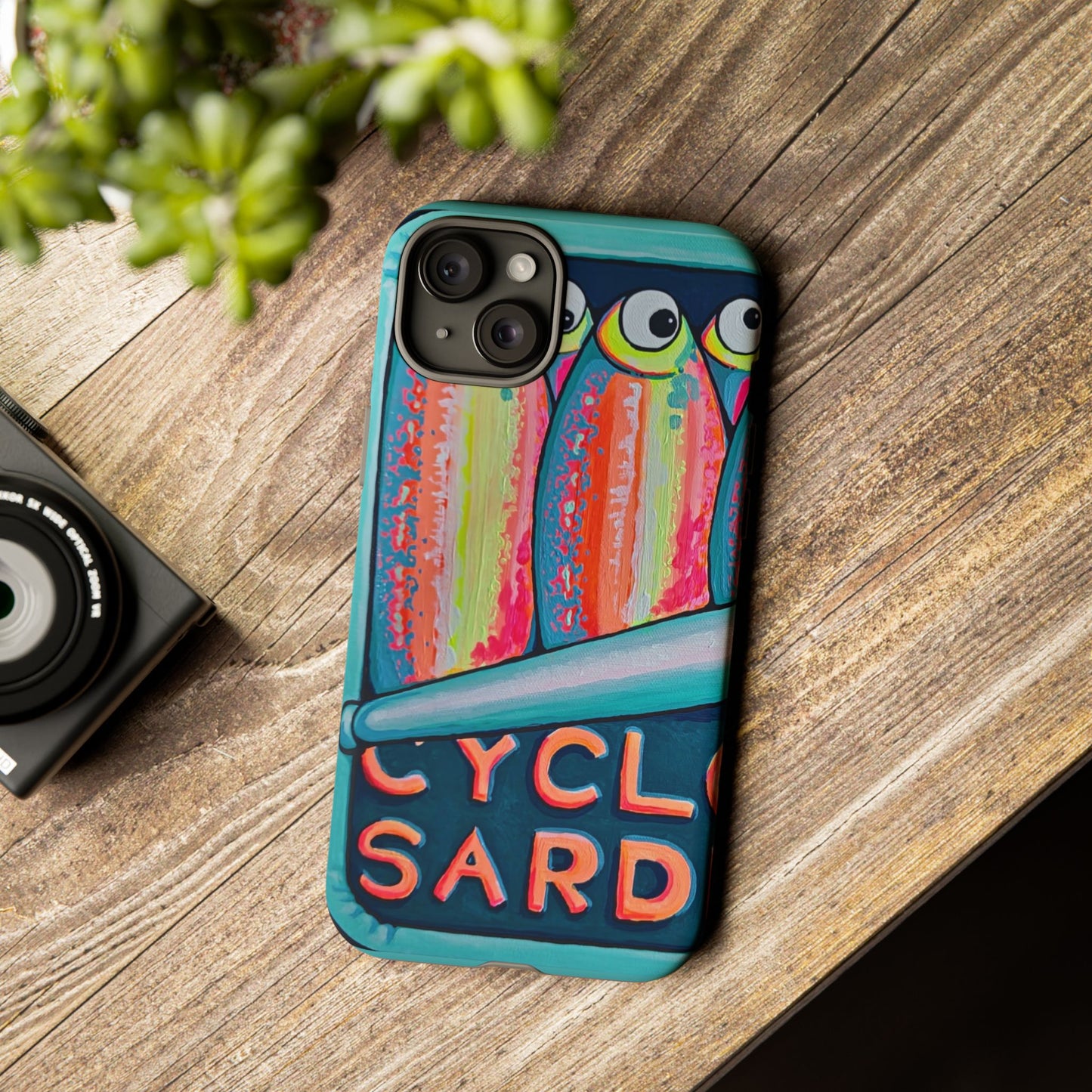 Neon Sardines Tough Phone Case