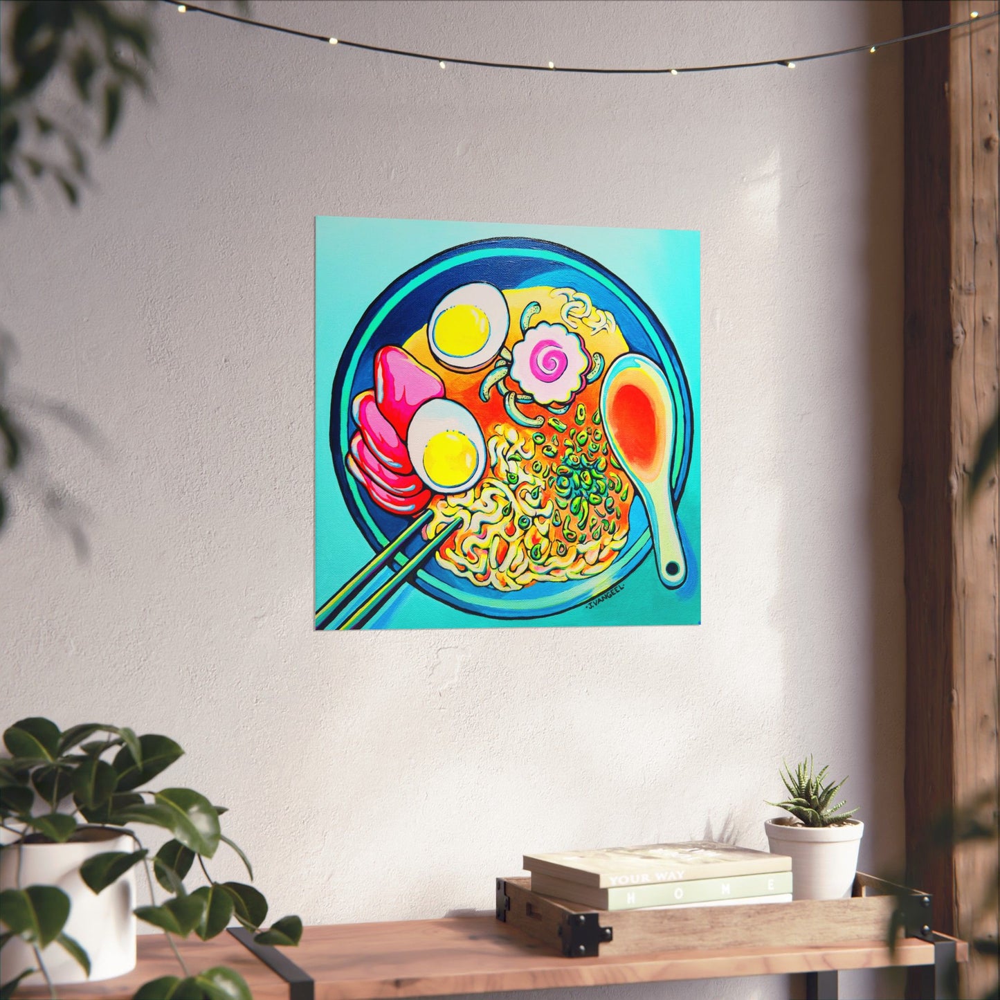 Neon Ramen Giclée Art Poster