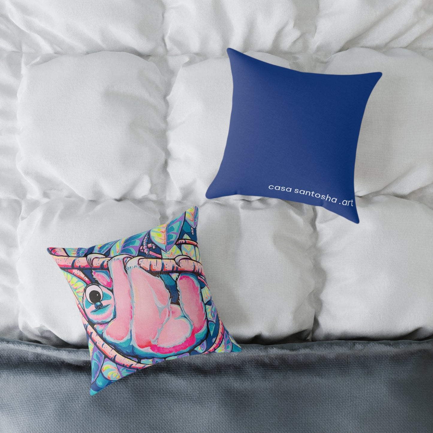 Cyclops Sloth Art Canvas Decorative Pillow