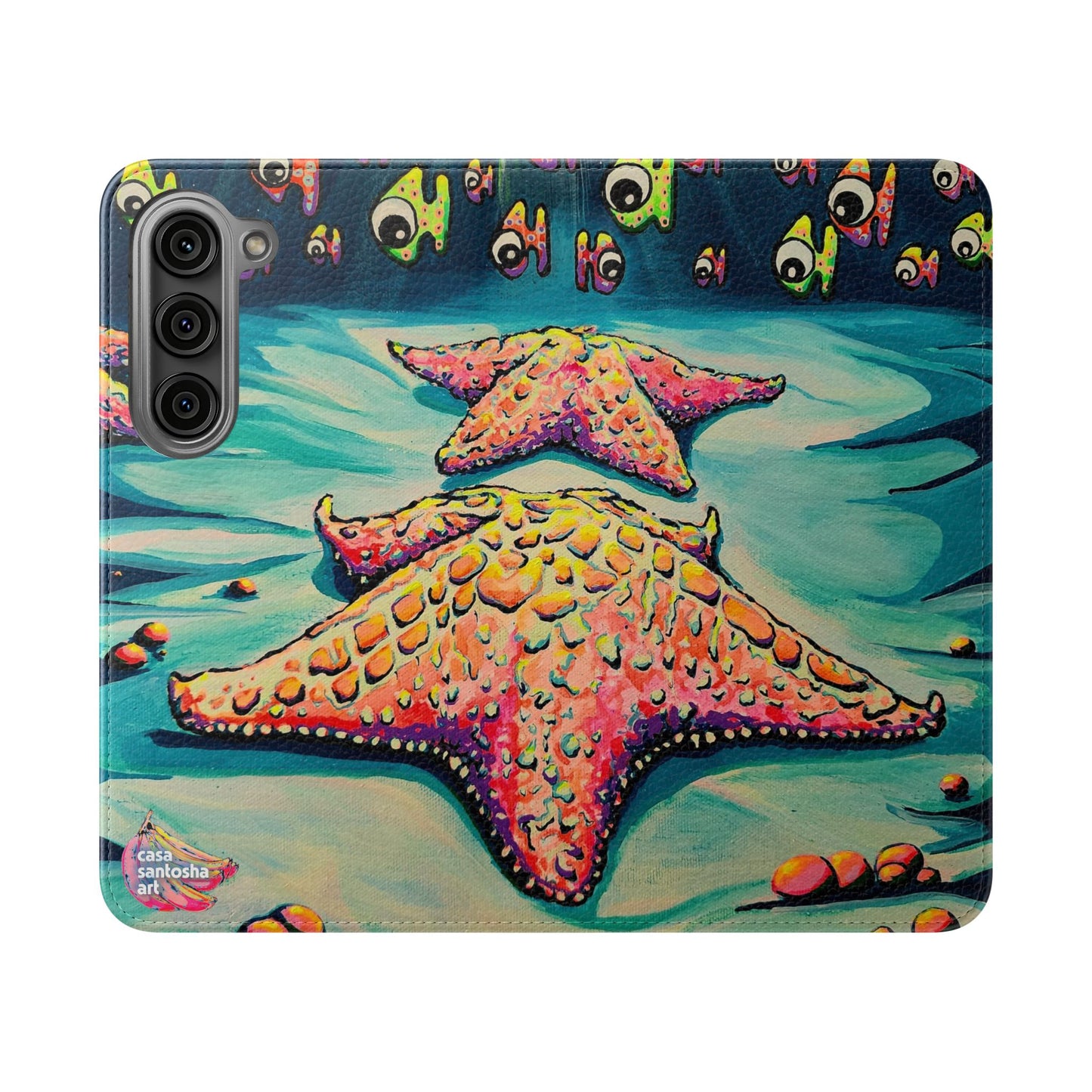 Cyclops Starfish Flip Phone Case – Wallet Cover with Card Slots