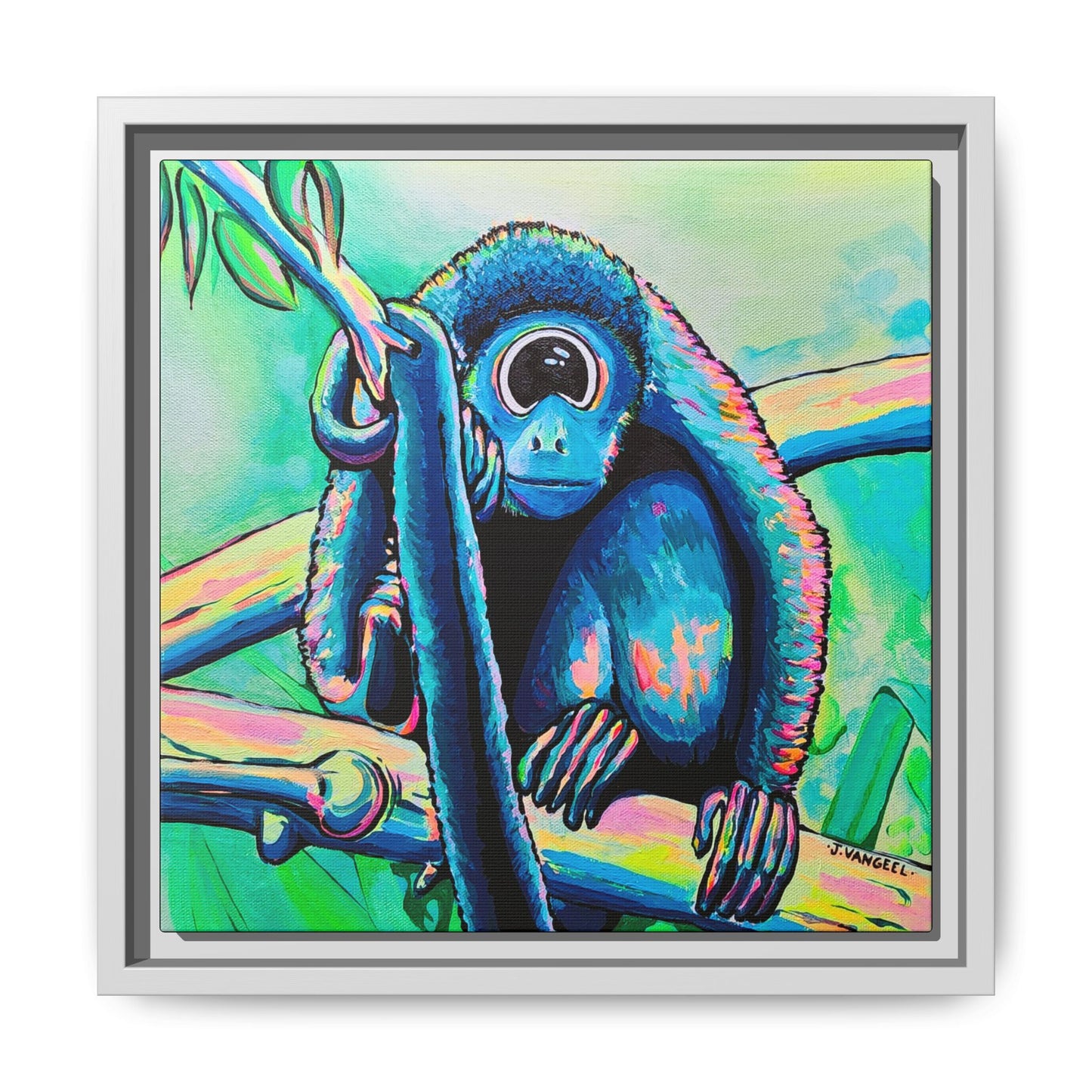 Framed Cyclops Monkey Canvas Print