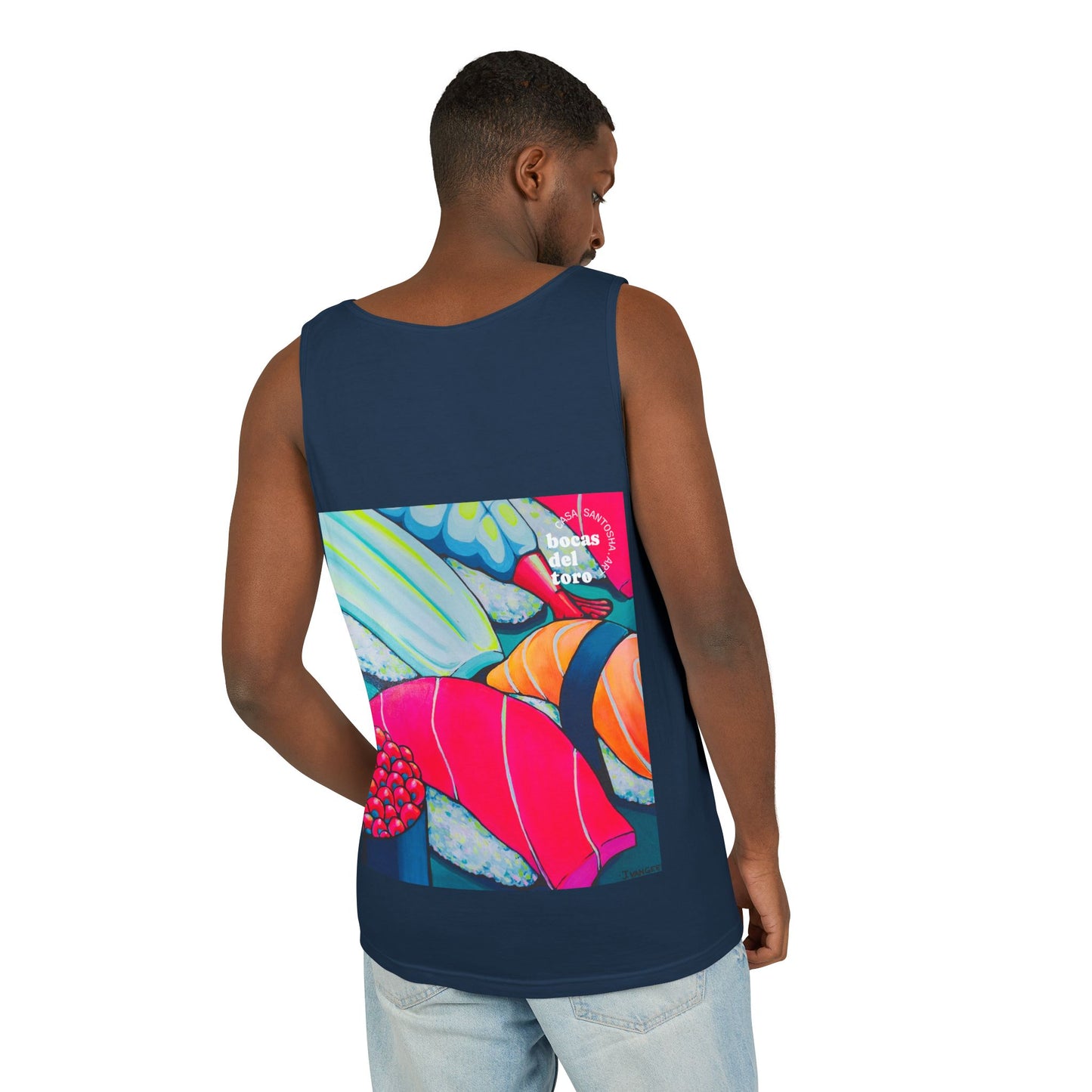 Unisex Neon Sushi Tank Top - Perfect for Summer Vibes