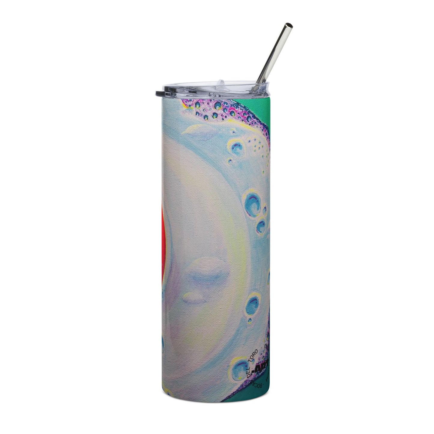 Neon Fried Egg Stainless Steel Tumbler, 20oz | Fun Travel Mug, Eco-Friendly