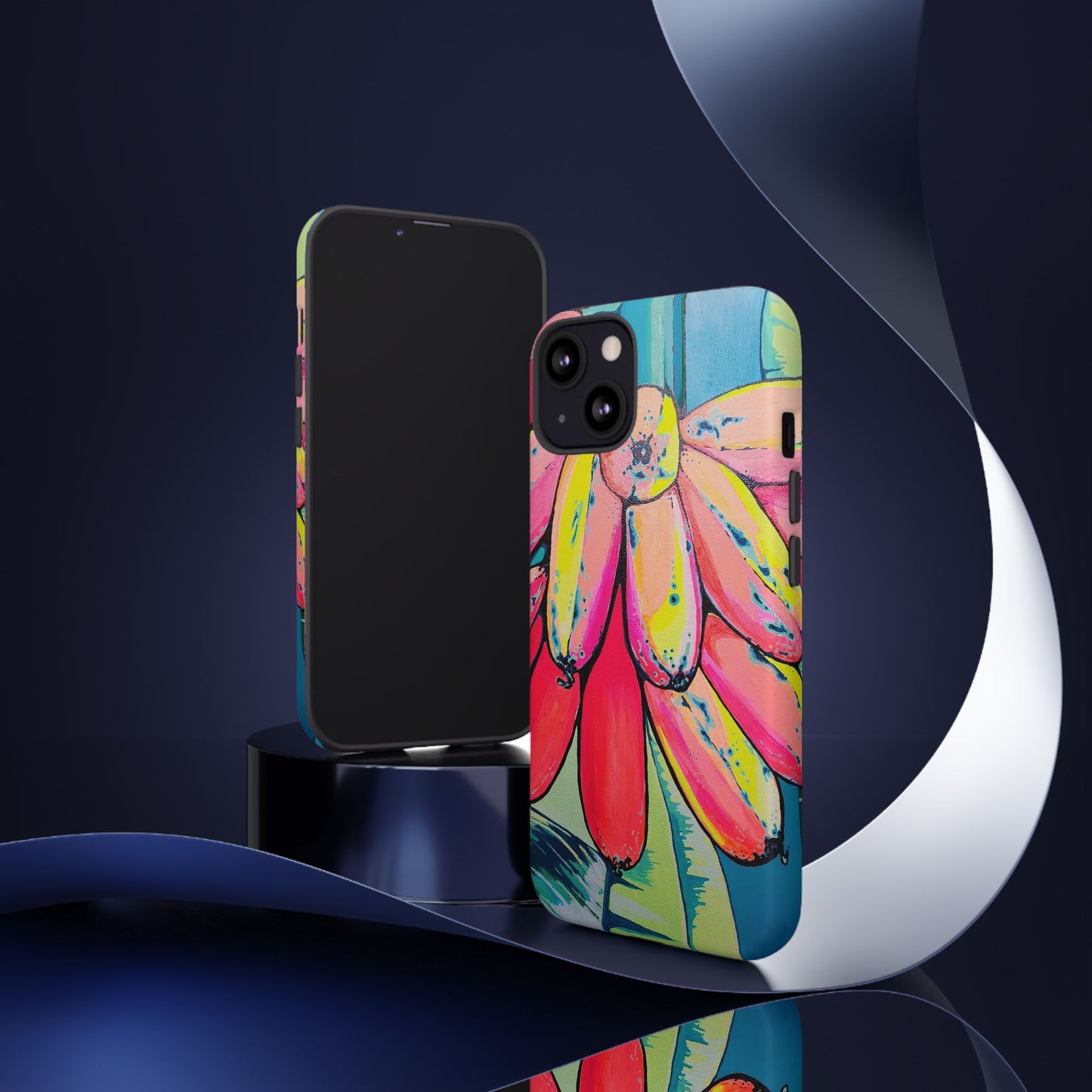 Neon Primitivo Bananas Tough Phone Case