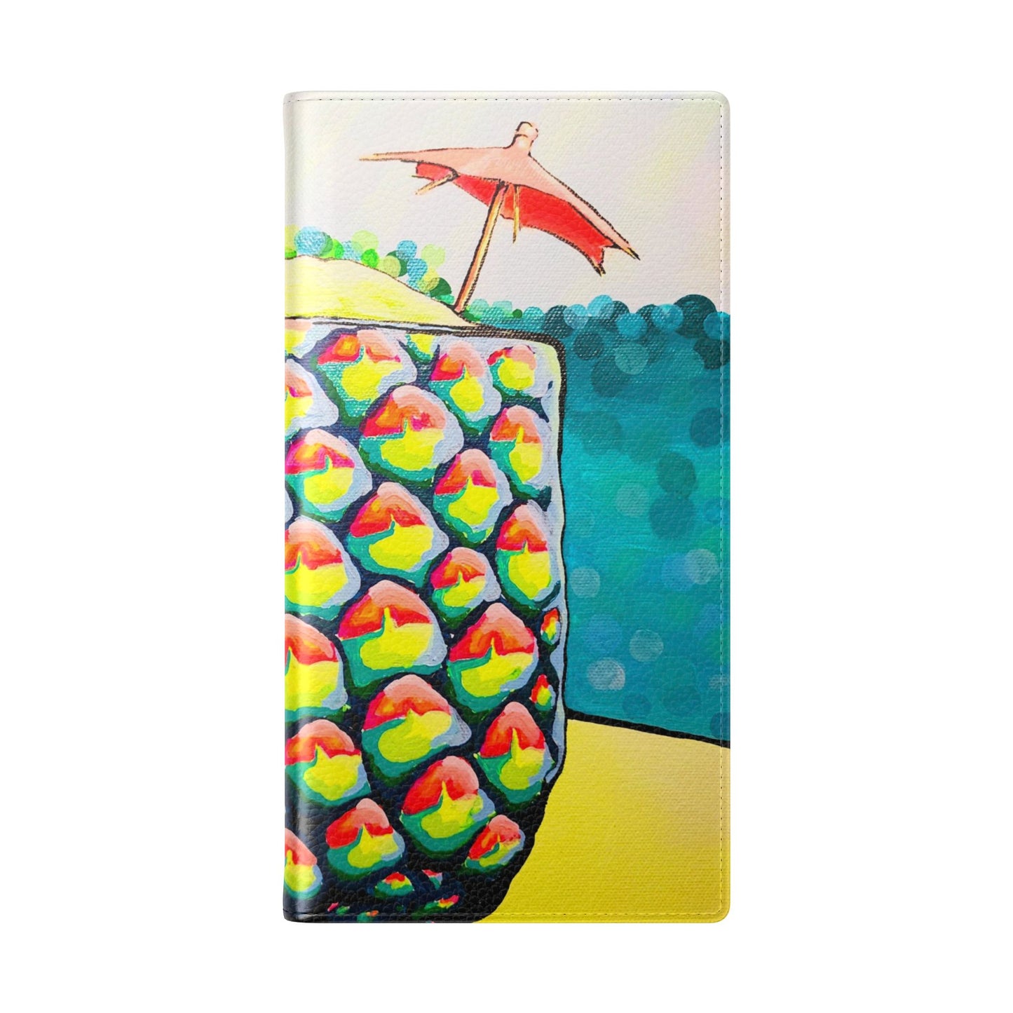 Neon Piña Colada Flip Phone Case – Wallet Cover with Card Slots