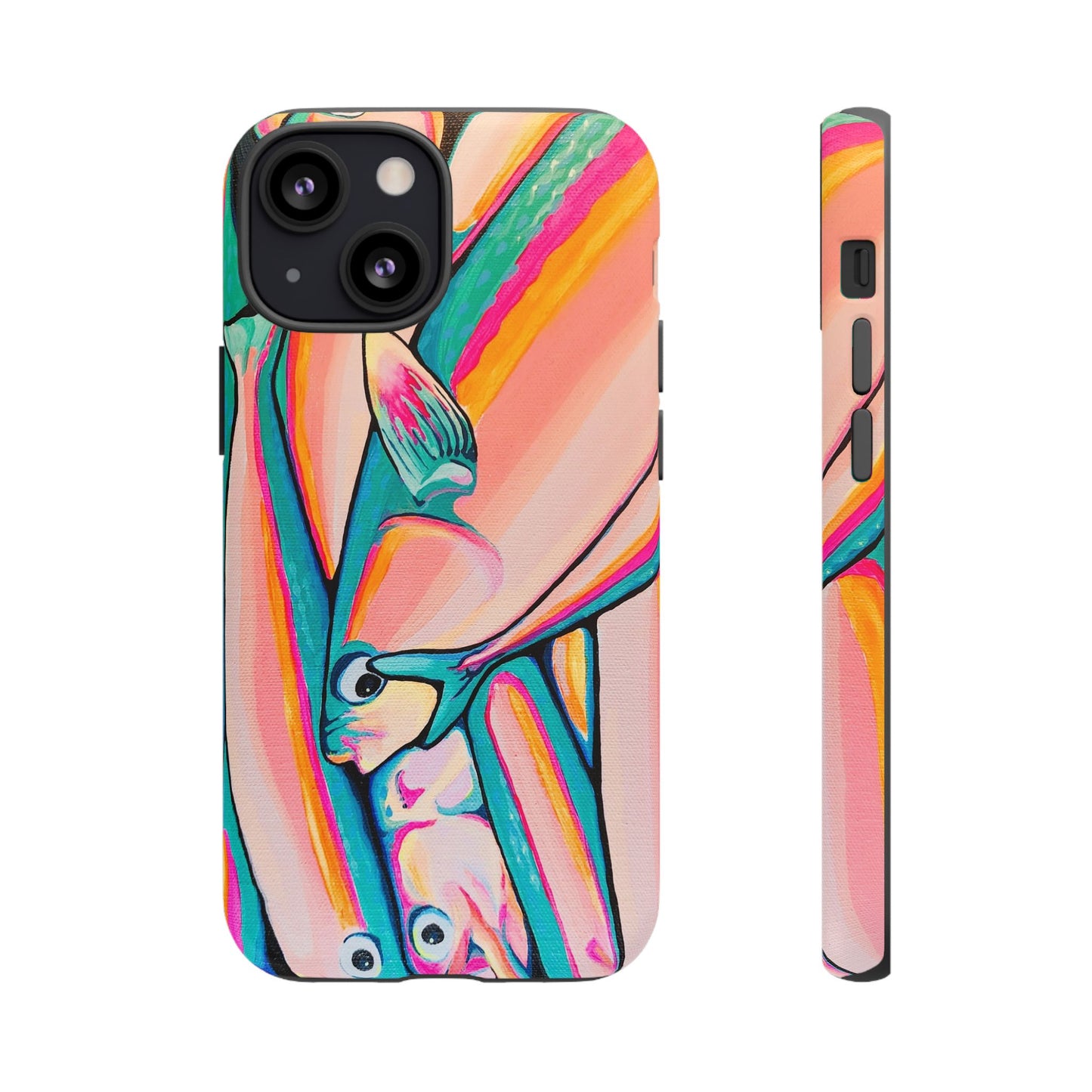 Neon Fish Tough Phone Case