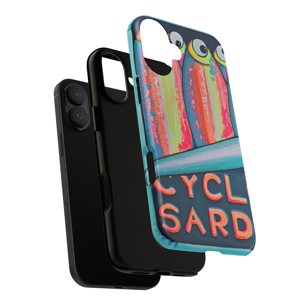 Neon Sardines Tough Phone Case