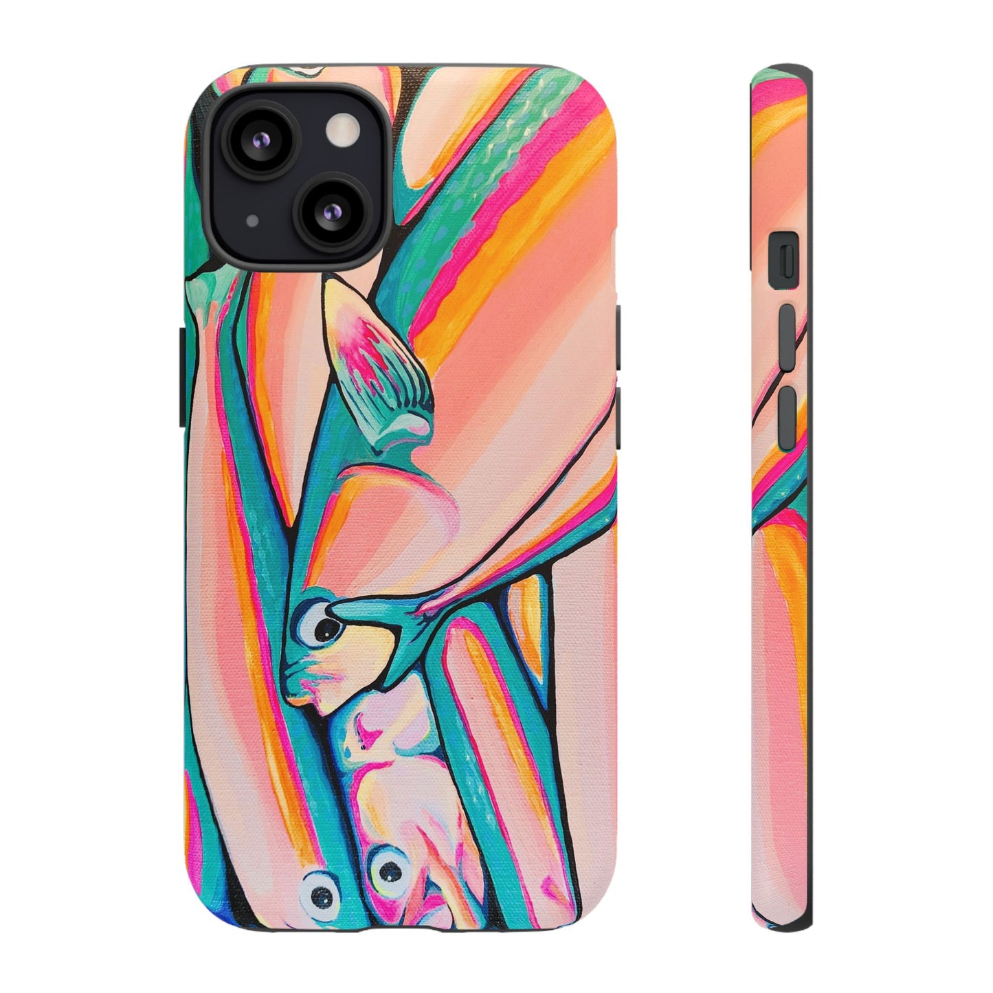 Neon Fish Tough Phone Case