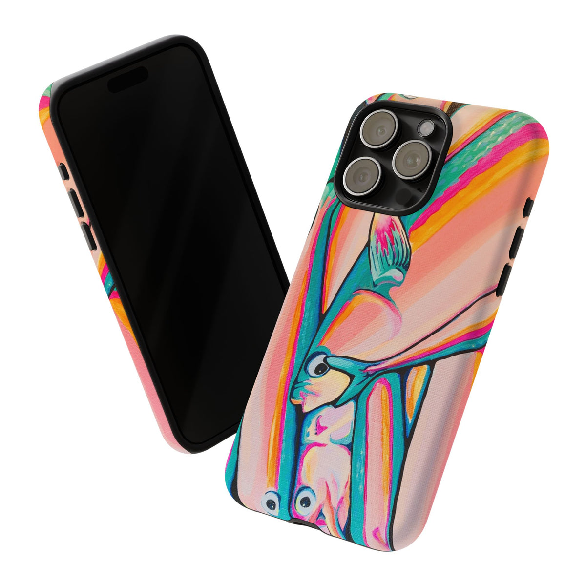 Neon Fish Tough Phone Case