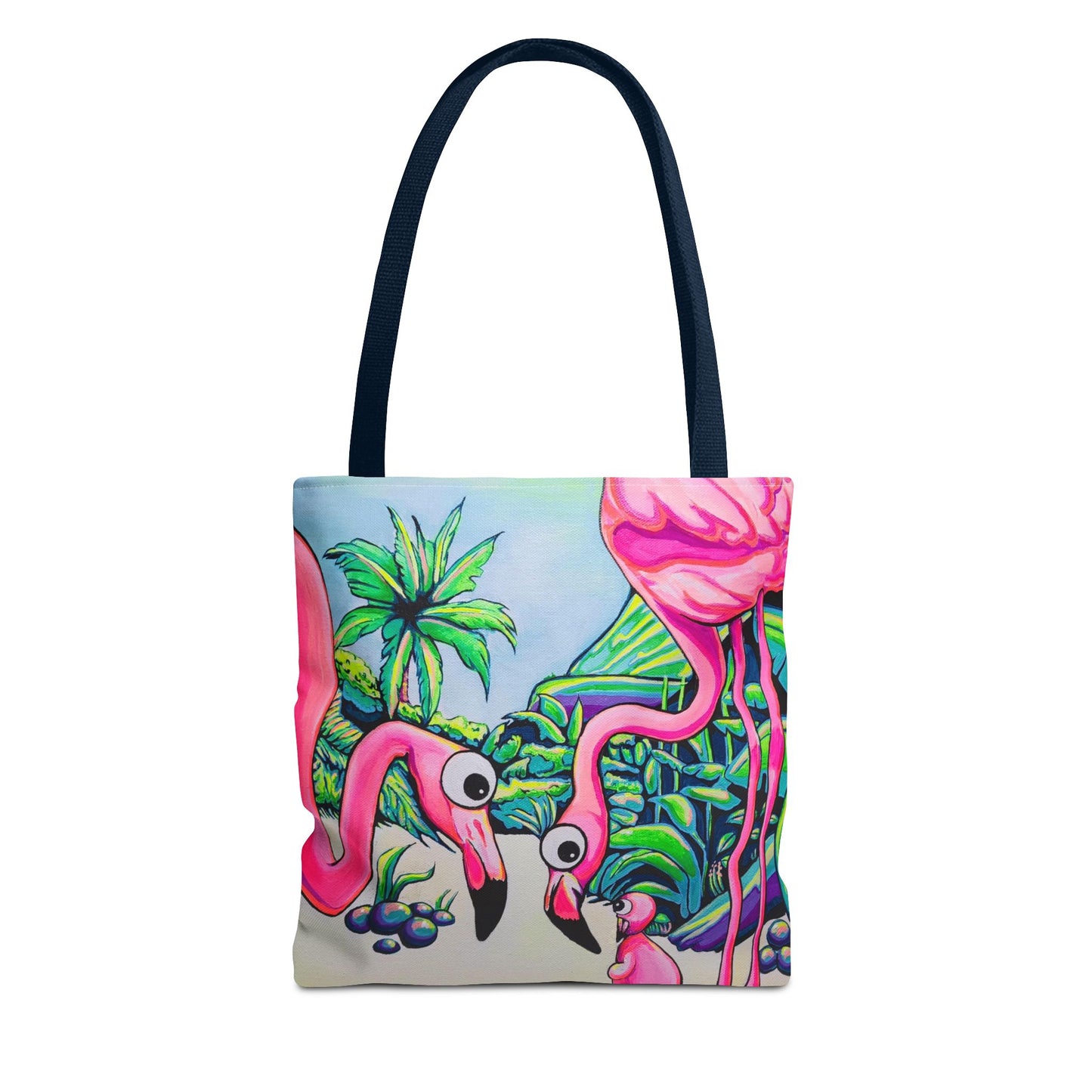Premium Cyclops Flamingo Family Tote Bag, Original Artist Design, Reusable Shopping Tote,  Eco-Friendly