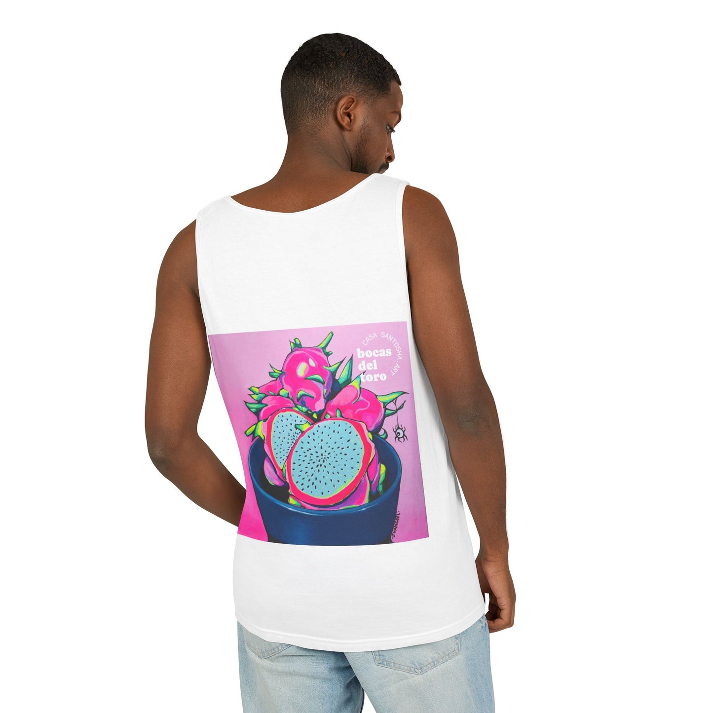 Unisex Neon Pink Dragon Fruit Tank Top - Perfect for Summer Vibes