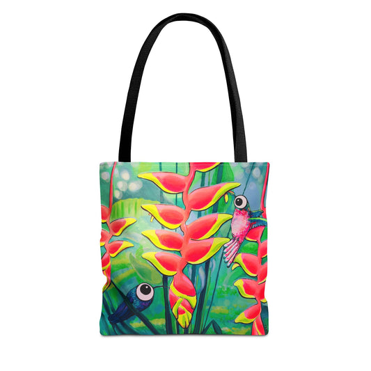 Premium Cyclops Hummingbirds Tote Bag, Original Artist Design, Reusable Shopping Tote,  Eco-Friendly