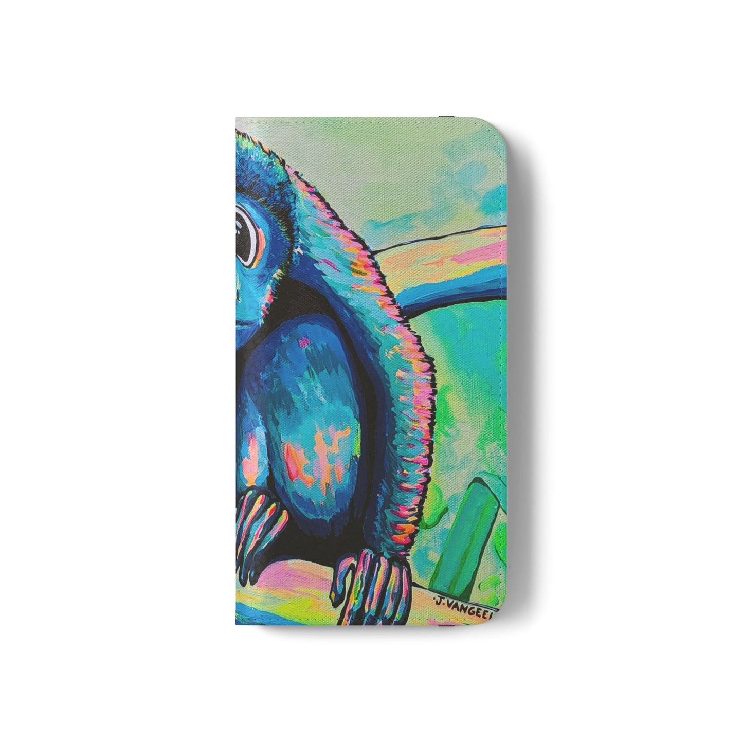 Cyclops Monkey Flip Phone Case – Wallet Cover with Card Slots
