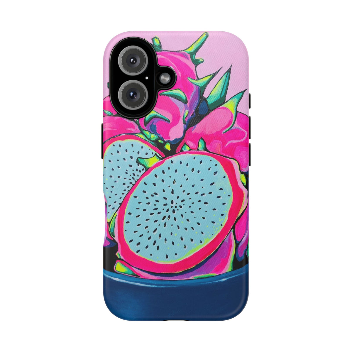 Coque de téléphone résistante Pitaya Rose Néon