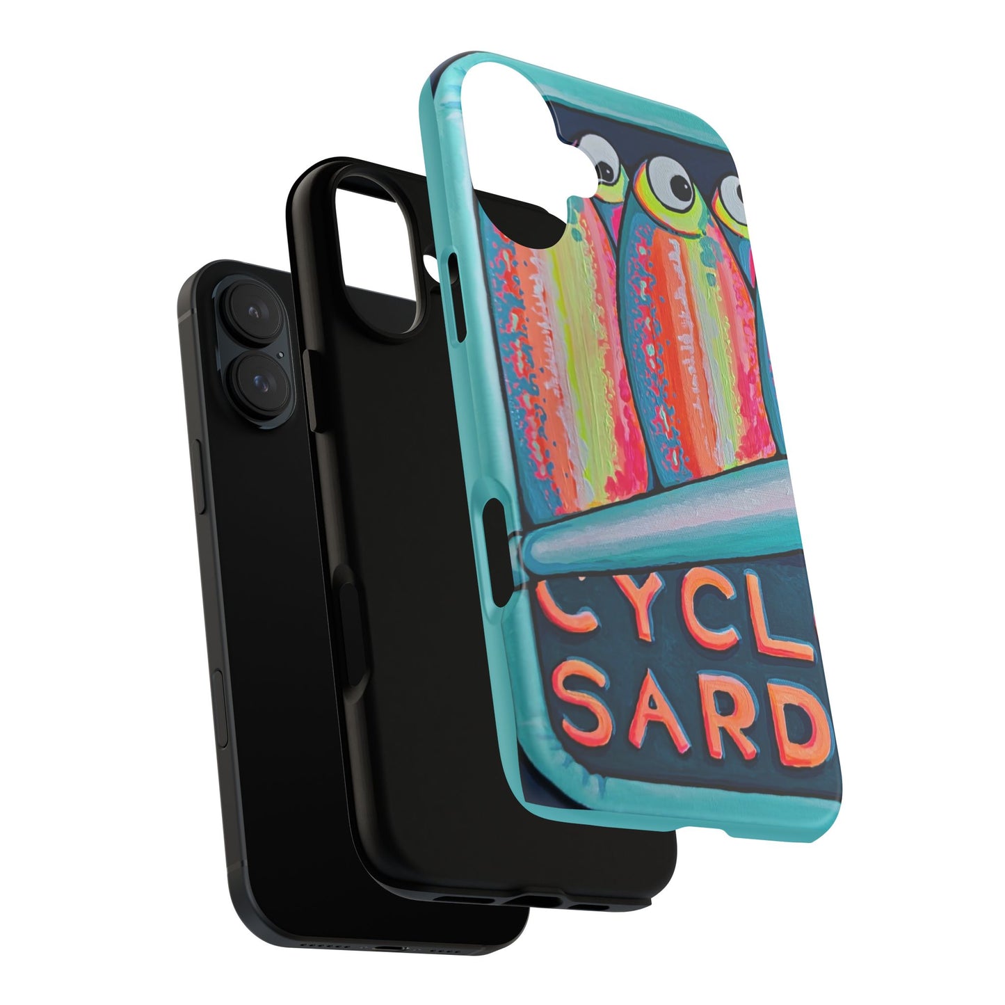 Neon Sardines Tough Phone Case