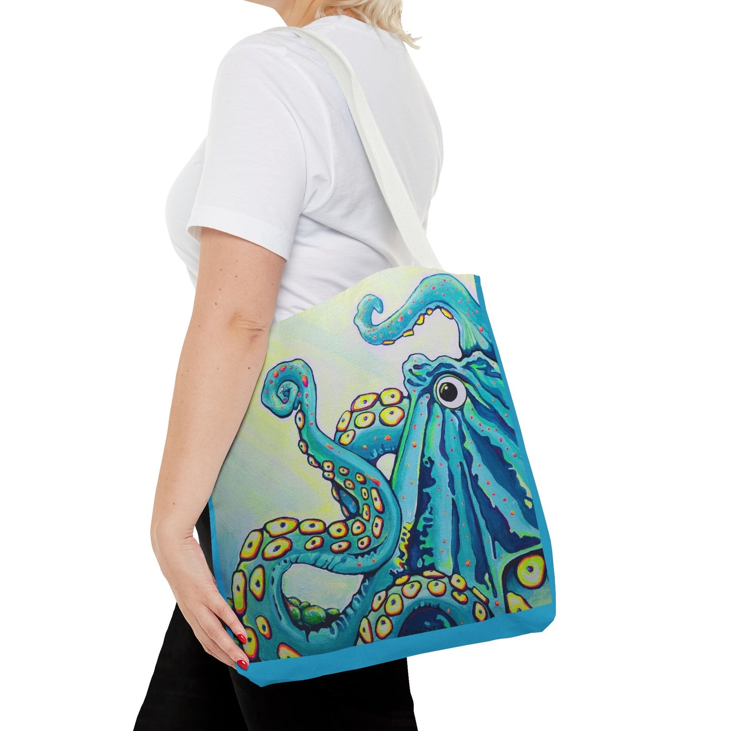 Premium Cyclops Octopus Tote Bag, Original Artist Design, Reusable Shopping Tote,  Eco-Friendly