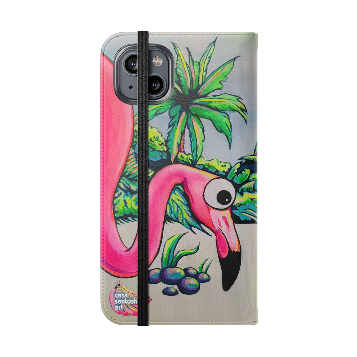 Cyclops Flamingo Family Flip Phone Case – Wallet Cover with Card Slots