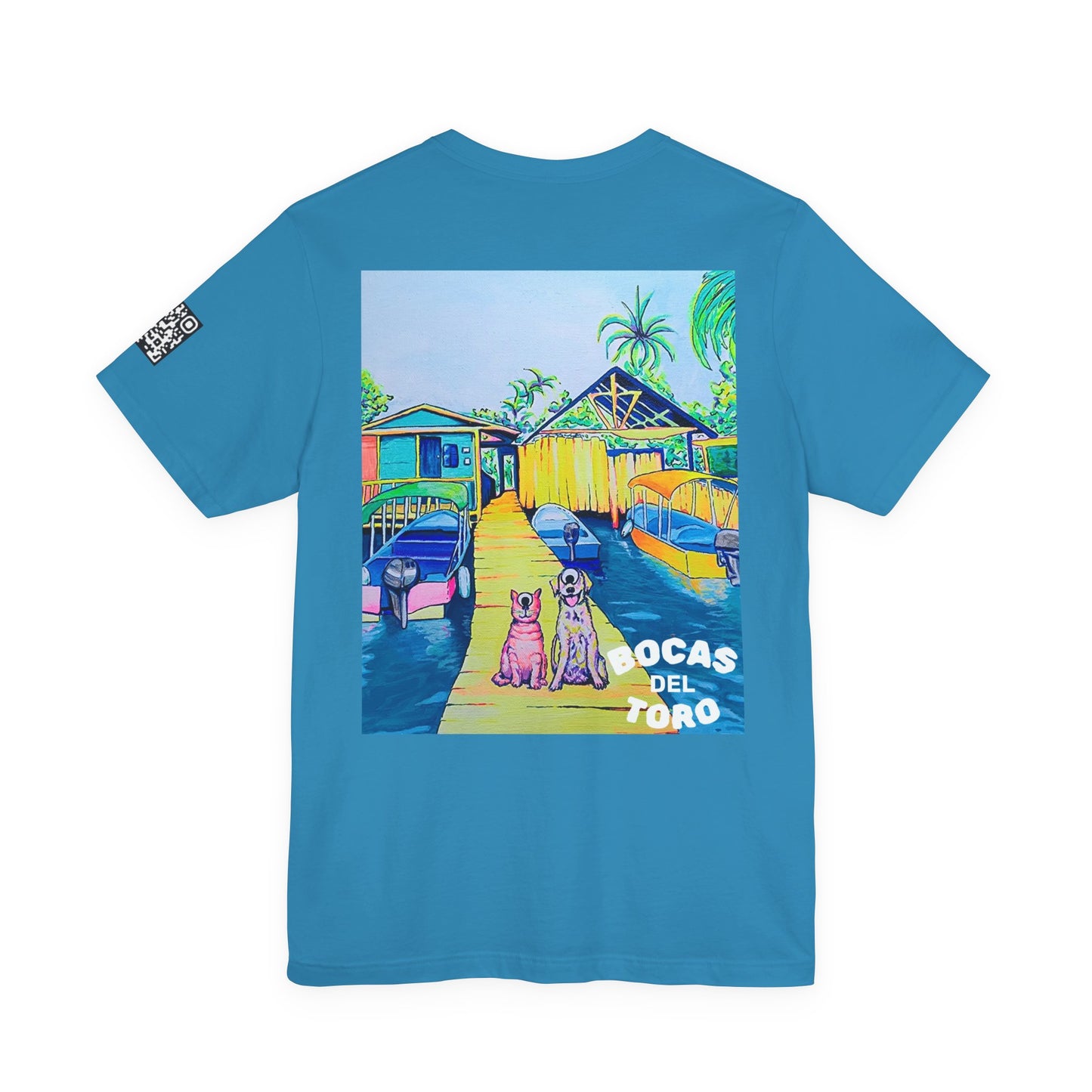 Unisex Cyclops Cat And Dog in Bocas Tee