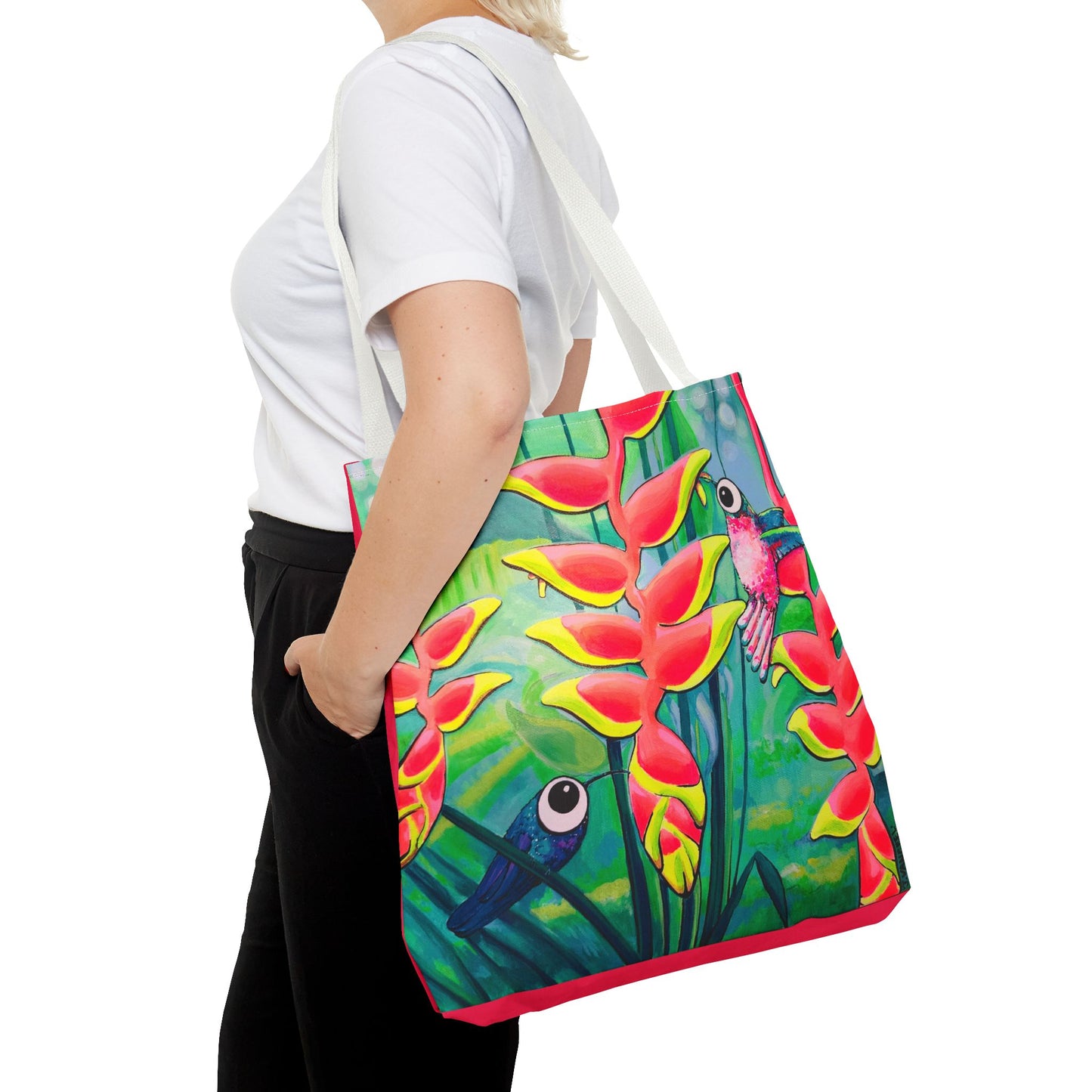 Premium Cyclops Hummingbirds Tote Bag, Original Artist Design, Reusable Shopping Tote,  Eco-Friendly